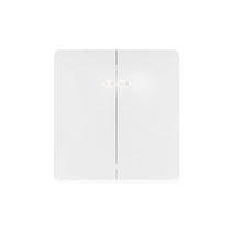 Изображение товара KRANZ ROUND Выключатель 2 кл с подсветкой 10А с/у перламутр, с 1-пост. рамкой