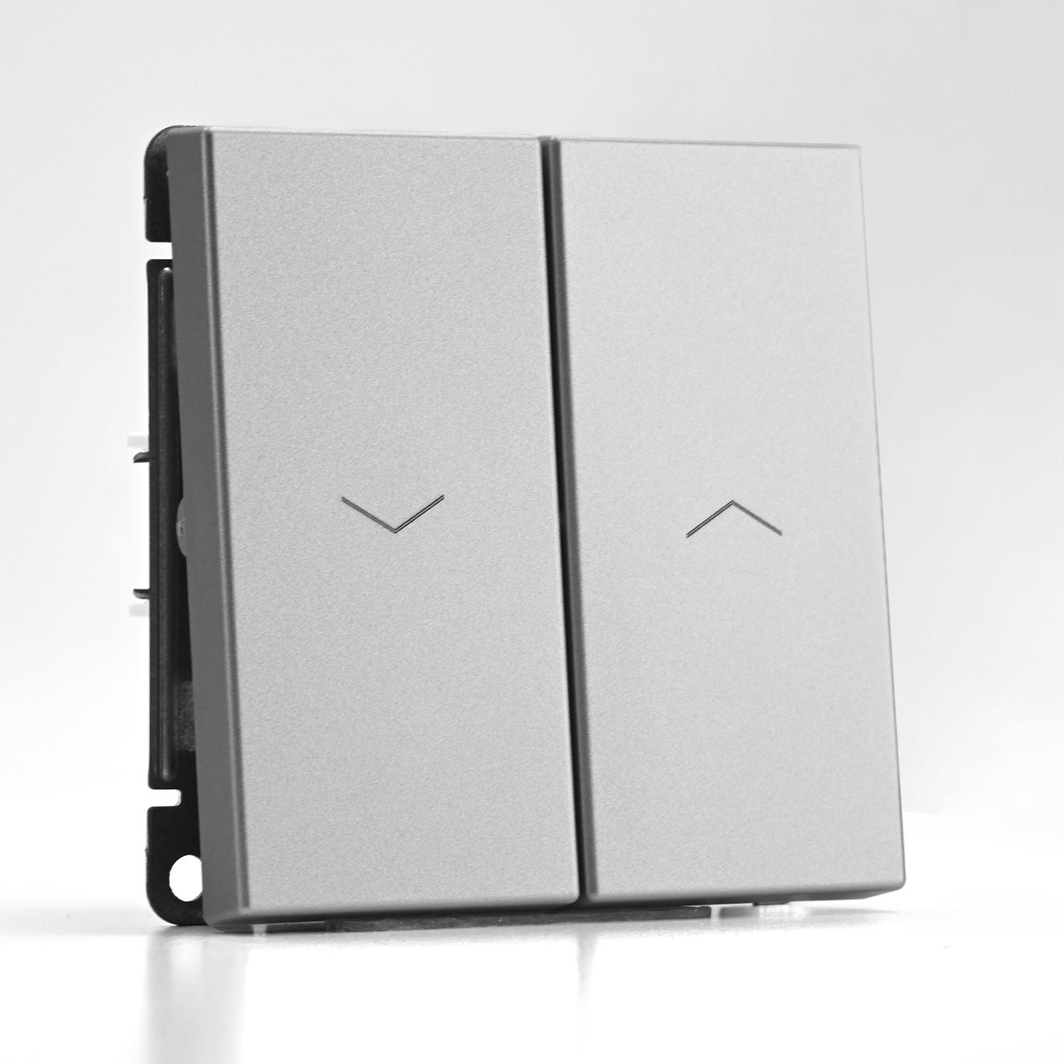 Изображение товара Выключатель жалюзи Systeme Electric ArtGallery 2-клавишный алюминий, 10 А