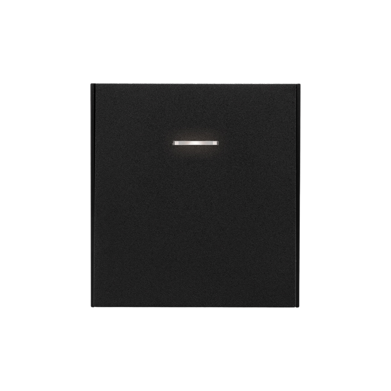 Изображение товара KRANZ STRONG Выключатель 1 кл с подсветкой 10А с/у антрацит, с 1-пост. рамкой