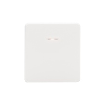 Изображение товара KRANZ ROUND Выключатель 1 кл с подсветкой 10А с/у перламутр, с 1-пост. рамкой