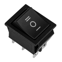 Изображение товара REXANT Выключатель клавишный 250V 15А (6с) ON-OFF-ON черный с нейтралью (RWB-508, SC-767) (в упак. 1шт.).