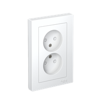 Изображение товара Systeme Electric AtlasDesign Лотос Розетка двойная б/з со шторками,16А, в сборе