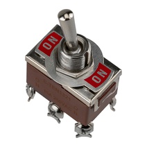 Изображение товара REXANT Тумблер 250V 15А (6c) ON-ON двухполюсный (KN-202) (в упак. 1шт.).