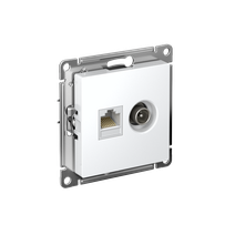 Изображение товара Systeme Electric AtlasDesign Лотос Розетка двойная ТВ + компьютерная RJ45, кат. 5Е