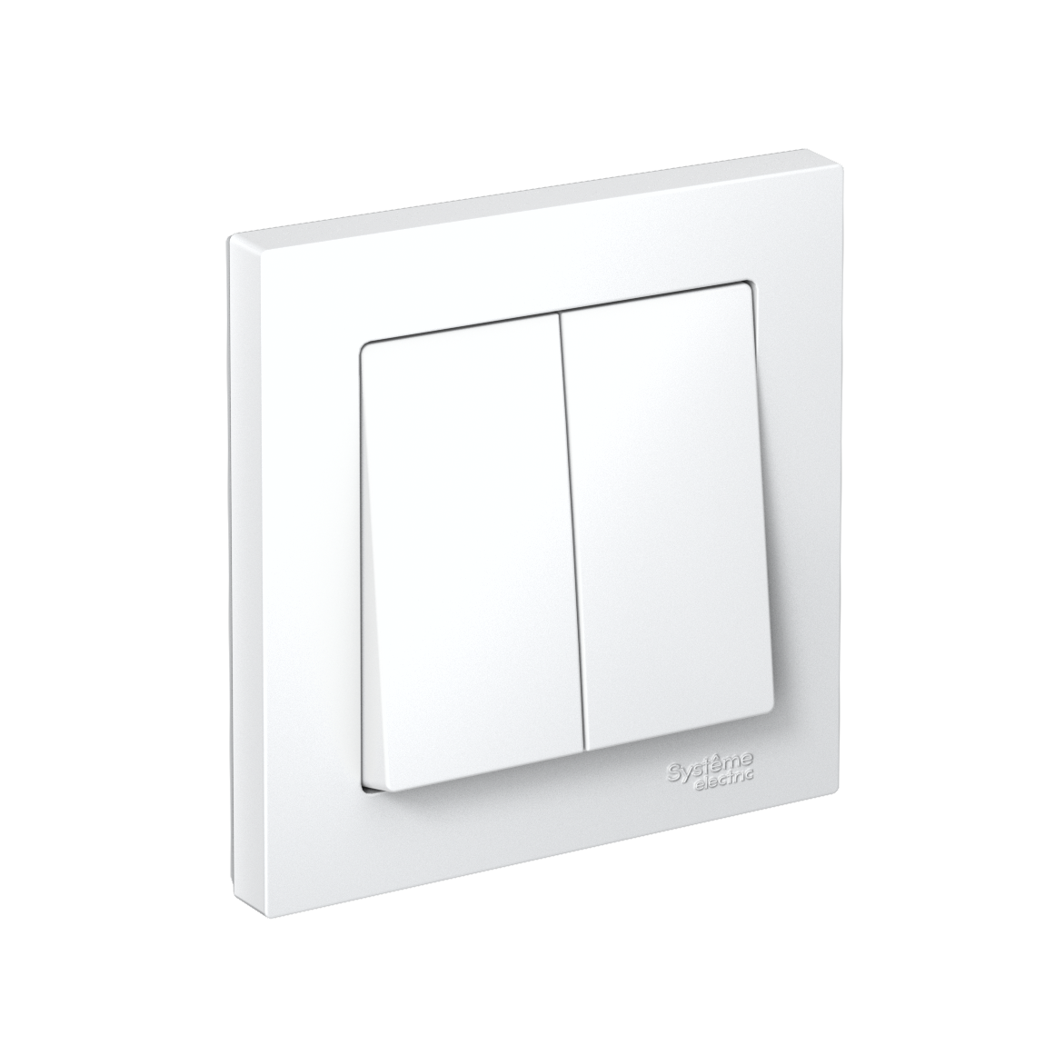 Изображение товара Systeme Electric AtlasDesign Лотос Выключатель 2-клавишный, сх.5, 10АХ, в сборе