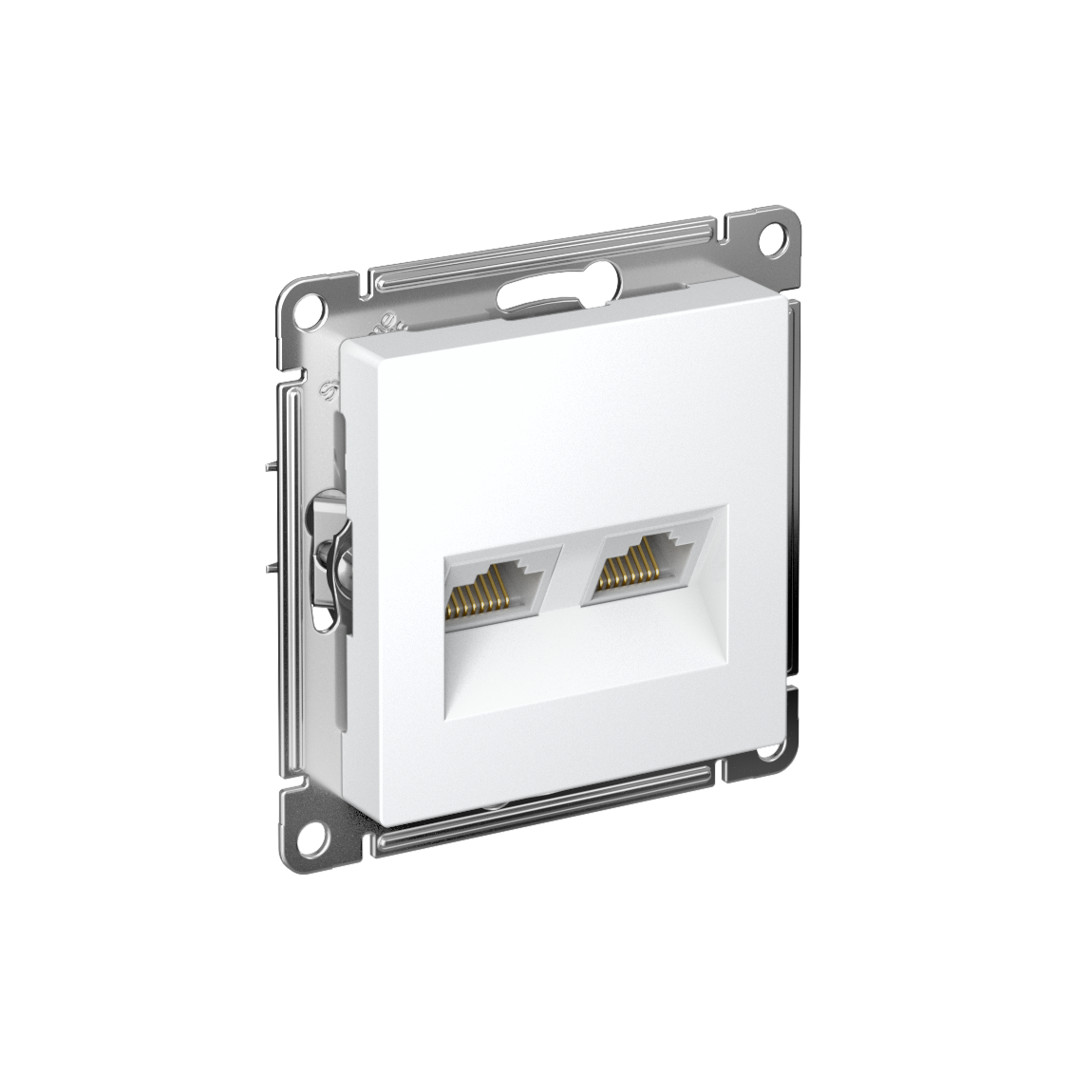 Изображение товара Systeme Electric AtlasDesign Лотос Розетка двойная компьютерная RJ45+RJ45, кат.5Е, механизм