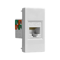 Изображение товара Systeme Electric Розетка W45 1XRJ45 CAT.5E формата 45Х22, 5 белая RAL 9003