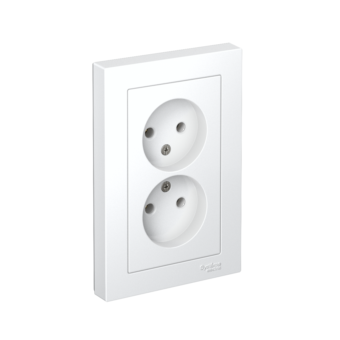 Изображение товара Systeme Electric AtlasDesign Лотос Розетка двойная б/з,16А, в сборе