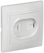 Изображение товара GENERICA KVARTA Розетка 2ая компьютерная РК12-КБ бел.