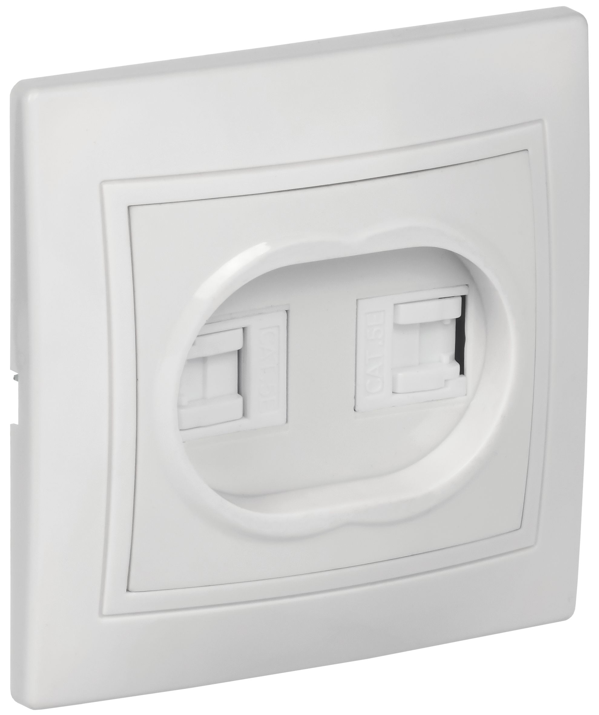 Изображение товара KVARTA РК12-КБ: 2-я сетевой розетки RJ45, белая