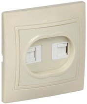 Изображение товара GENERICA KVARTA Розетка 2ая компьютерная РК12-ККм крем.