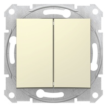 Изображение товара Schneider Electric Sedna Беж Переключатель 2-клавишный 10А (сх.6+6)