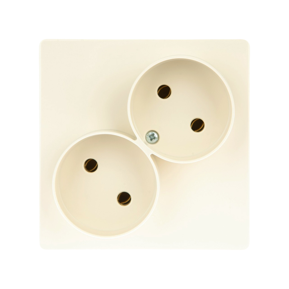 Изображение товара Simon 24 Слоновая кость Розетка двойная 2К без защитных шторок