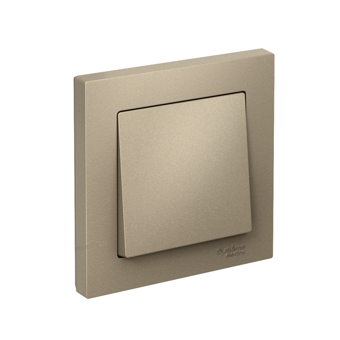 Изображение товара Systeme Electric AtlasDesign Шампань Выключатель 1-клавишный сх.1, 10АХ, в сборе