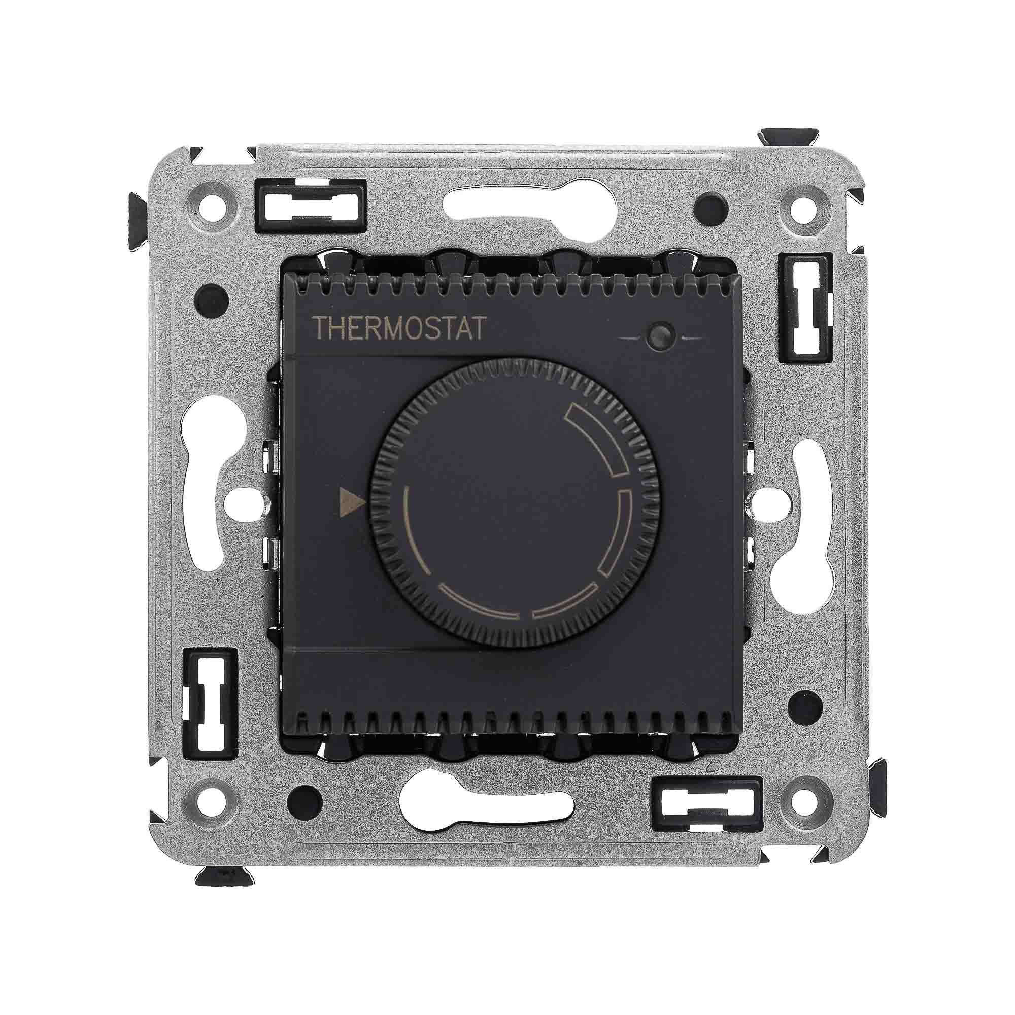 Изображение товара DKC Avanti Термостат для теплых полов в стену, "Черный матовый"