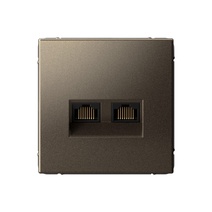 Изображение товара Systeme Electric ArtGallery Мокко Розетка двойная компьютерная RJ45+RJ45, кат.6А, механизм