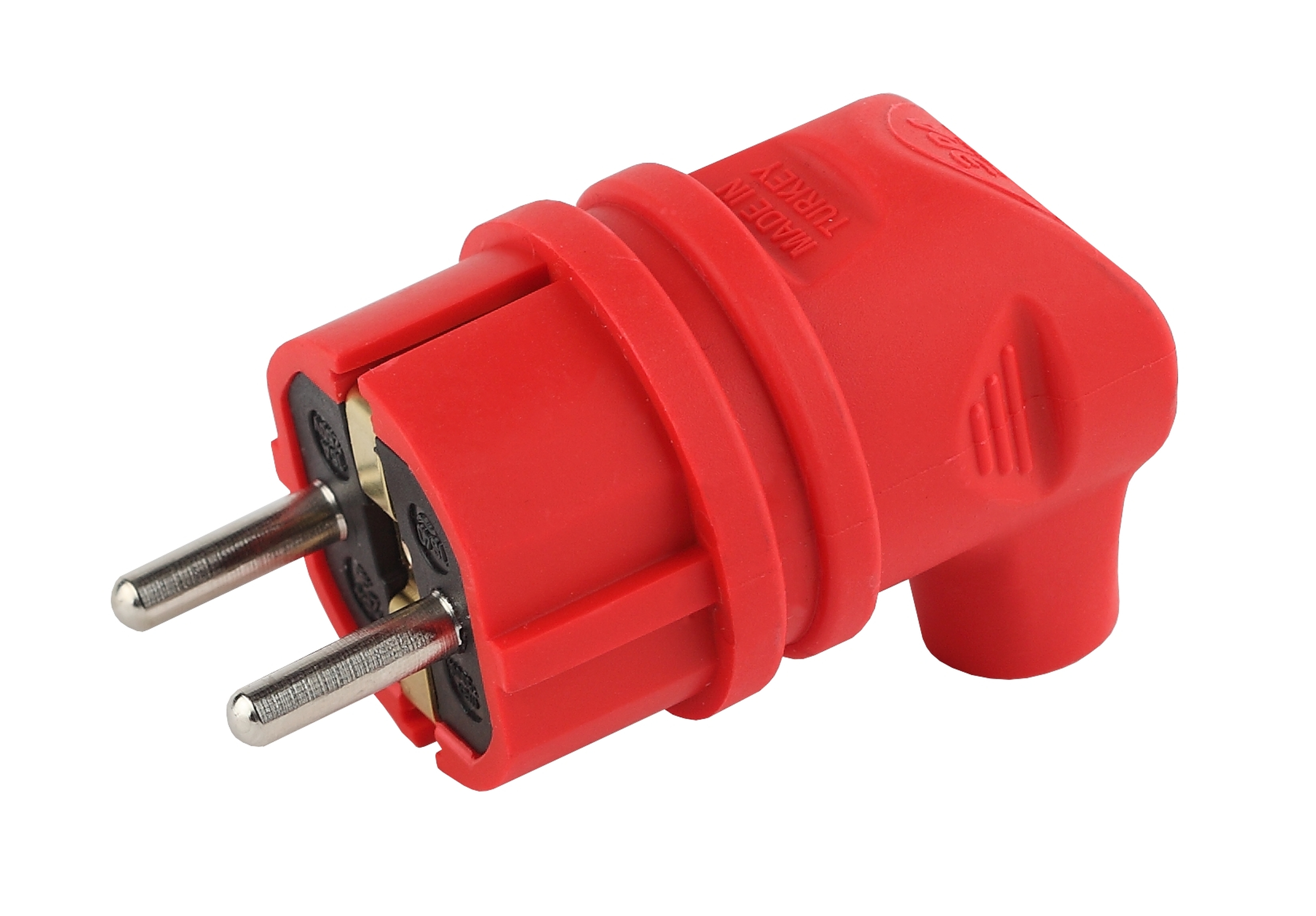 Изображение товара ЭРА Вилка V9-RED-IP44 каучуковая с заземлением 90 градусов 16A IP44 красная