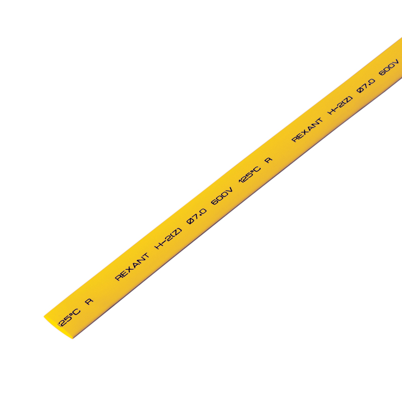 Изображение товара REXANT 8.0 / 4.0 мм 1м термоусадка желтая.
