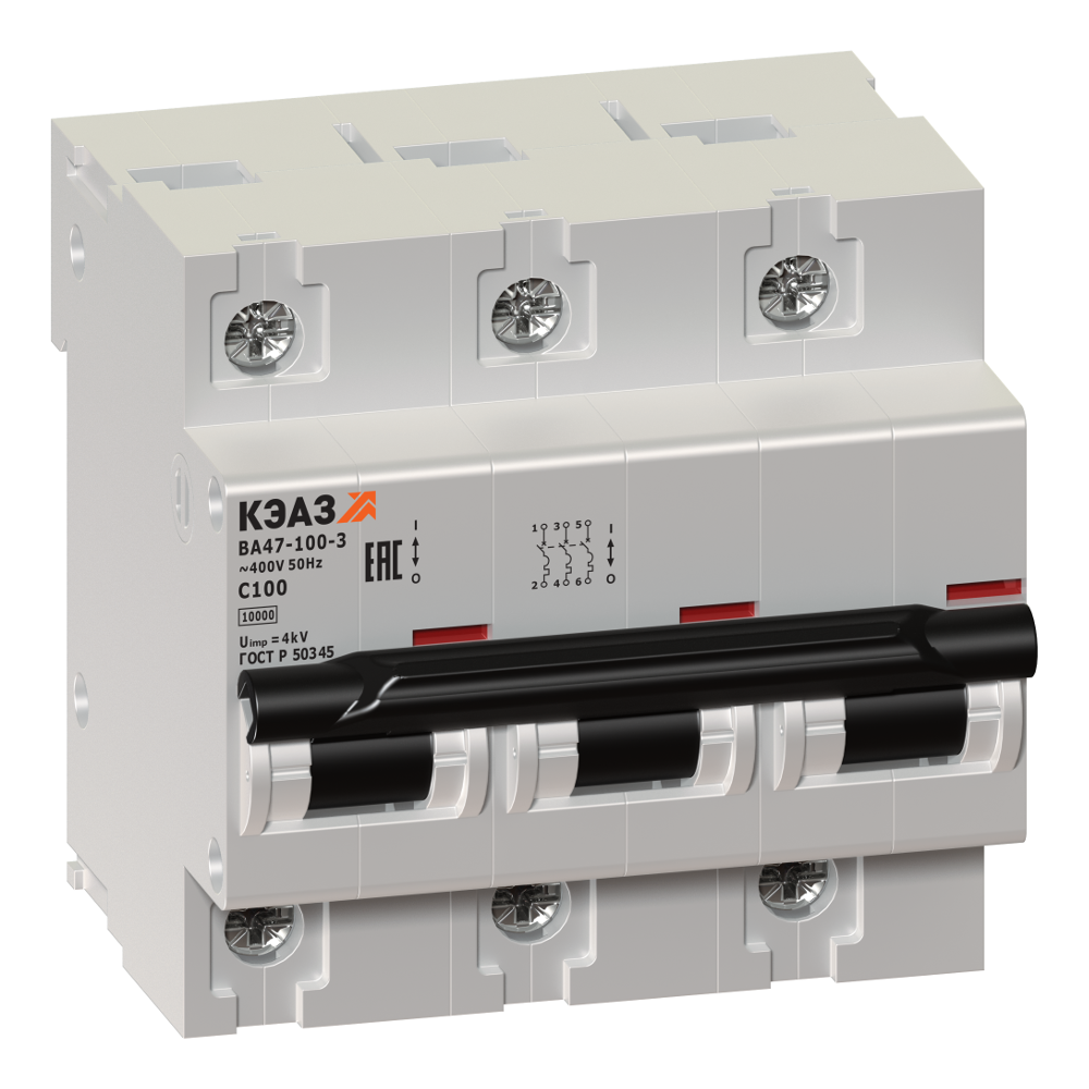 Изображение товара КЭАЗ VA47-100 3P 25A-C 10kA УХЛ3