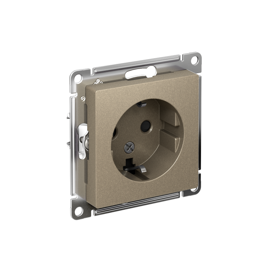 Изображение товара AtlasDesign шампань: механизм розетки с заземлением и шторками