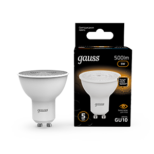 Изображение товара Gauss Лампа MR16 5W 500lm 3000K GU10 LED