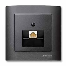 Изображение товара Schneider Electric Merten SM Антрацит Накладка розетки ТЛФ/комп 1-ой наклонной