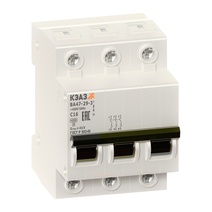Изображение товара КЭАЗ ВА47-29 Автоматический выключатель 3P 50A C 4,5кА AC(ВА47-29-3C50-УХЛ3). Изображение товара КЭАЗ ВА47-29 Автоматический выключатель 3P 50A C 4,5кА AC(ВА47-29-3C50-УХЛ3).