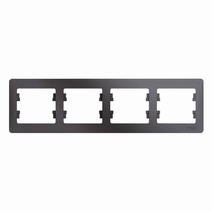 Изображение товара Systeme Electric Glossa Графит Рамка 4-ая, горизонтальная