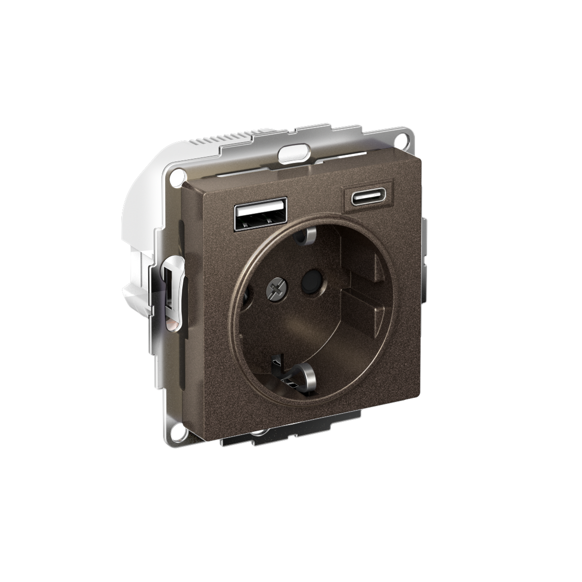 Изображение товара Systeme Electric AtlasDesign Мокко Розетка 16А с USB A+C (5В/2,4А/3 А, 2х5В/1,5А), мех