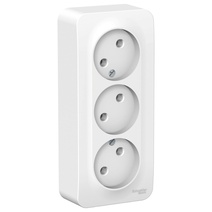 Изображение товара Systeme Electric Blanca наруж Бел Розетка 3-ая б/з без шторок 16А, 250В, изолир. пластина