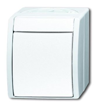 Изображение товара ABB BJE Ocean Альпийский белый Переключатель 1-клавишный накладной IP44