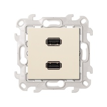 Изображение товара Simon 24 Слоновая кость Коннектор 2хUSB 2.0 тип A