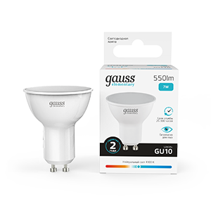 Изображение товара Gauss Elementary MR16 7W 550lm 4100K GU10 LED лампа
