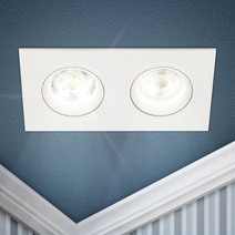 Изображение товара ЭРА Светильник встраиваемый декоративный KL92-2 WH под лампу MR16 GU5.3 белый пластиковый