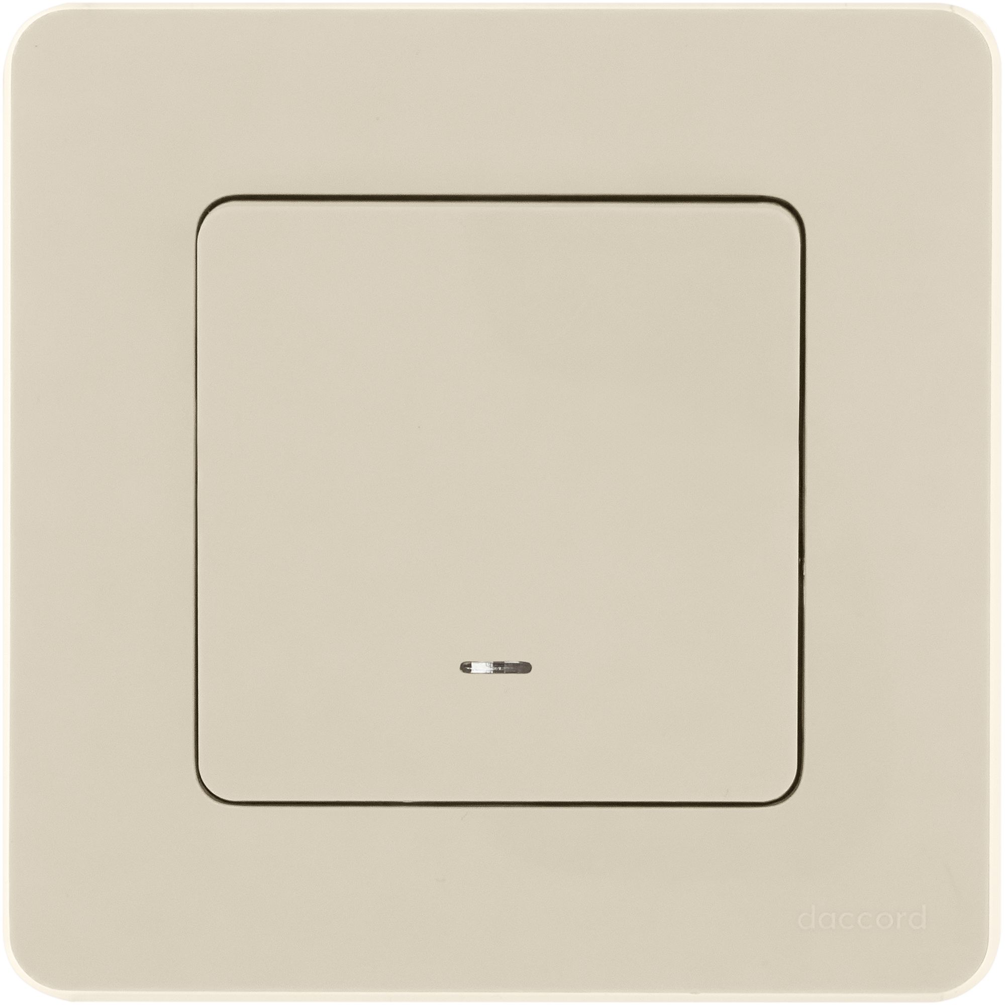 Изображение товара Выключатель Inspiria Legrand/Daccord 1-клавишный с подсветкой, слоновая кость, 250 В
