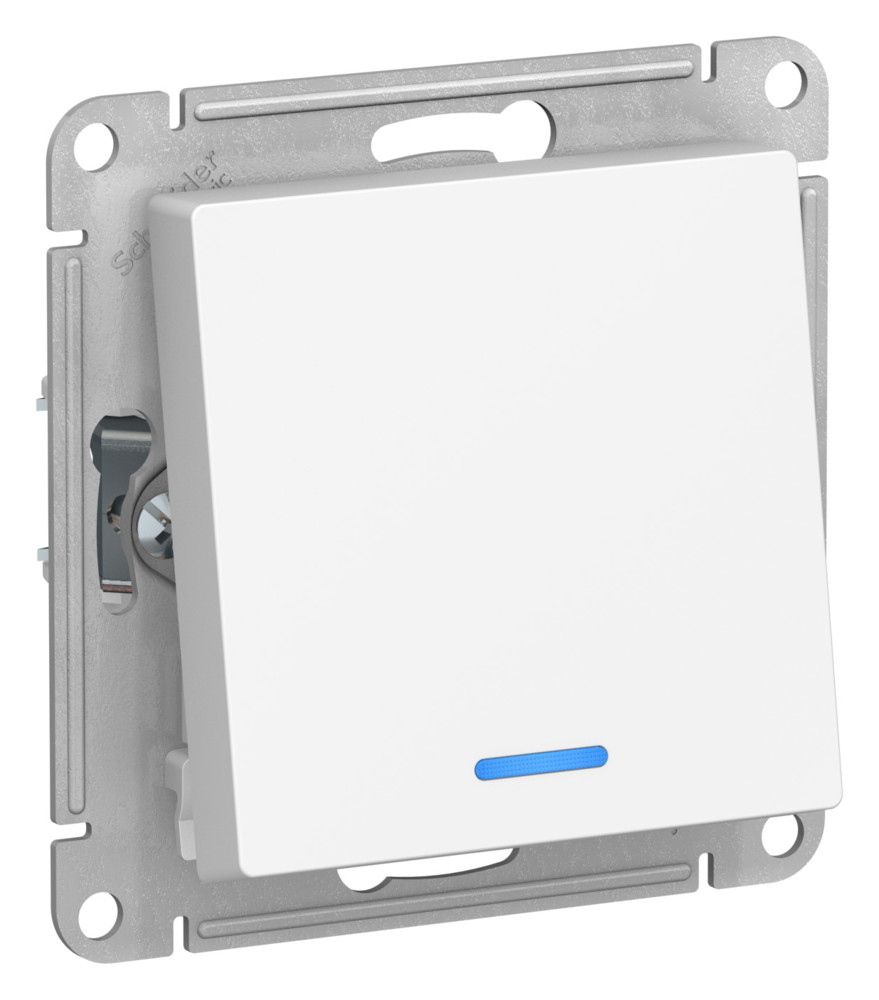 Изображение товара Systeme Electric AtlasDesign Лотос Переключатель 1-клавишный с подсветкой, сх.6а, 10АХ, механизм Изображение товара Systeme Electric AtlasDesign Лотос Переключатель 1-клавишный с подсветкой, сх.6а, 10АХ, механизм