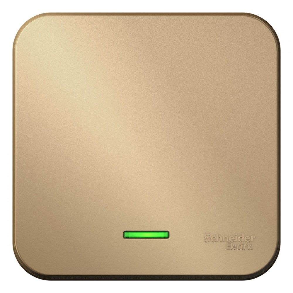 Изображение товара Выключатель Blanca с подсветкой, 1-клавишный, 10А, 250В, титан