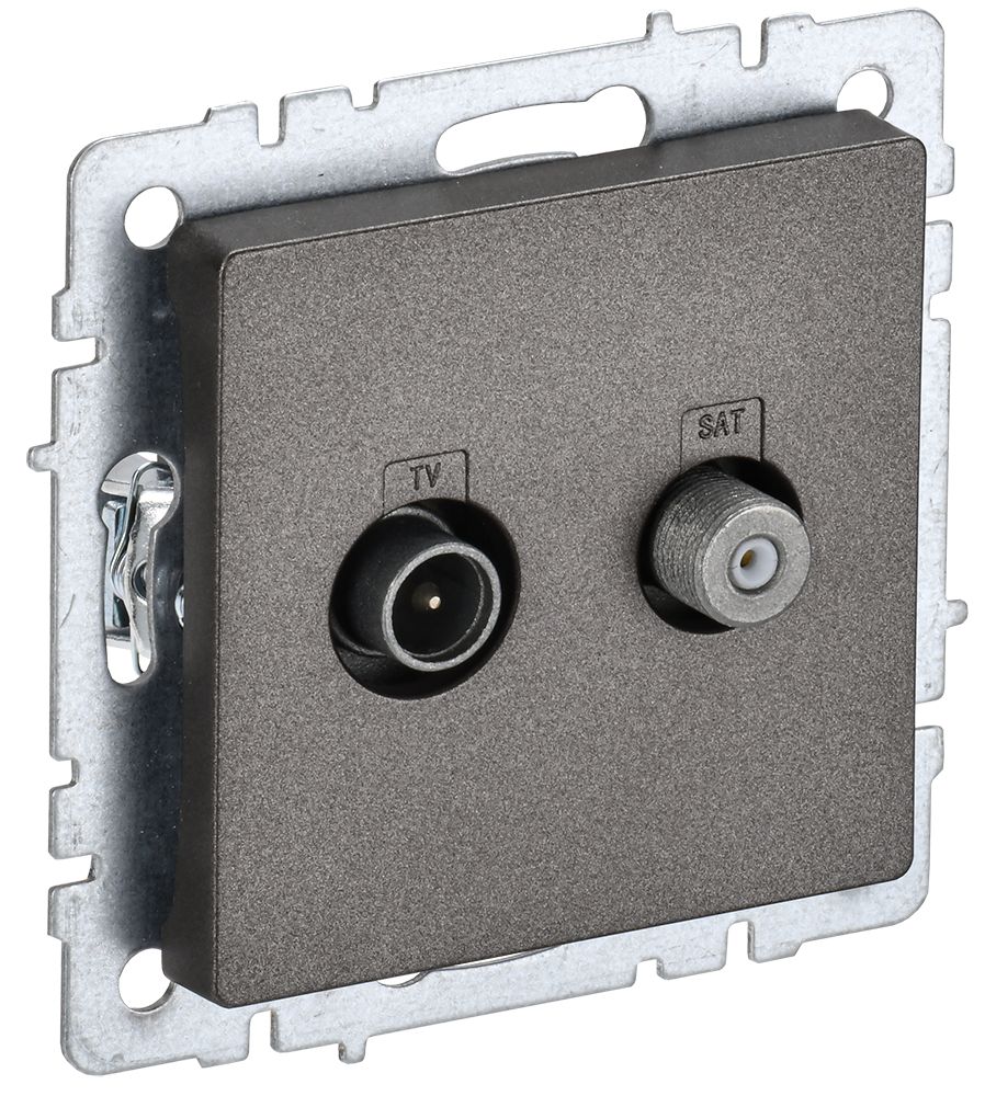 Изображение товара IEK BRITE BASE двойная розетка TV+SAT бронза