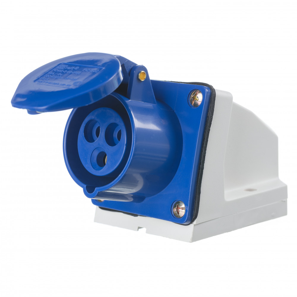 Изображение товара DEKraft Розетка стационарная 113 2Р+РЕ 16А 220В IP44 РС-102