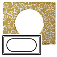 Изображение товара Legrand Celiane Фарфор Рамка Золотая Феерия 2поста (4/5 модулей).