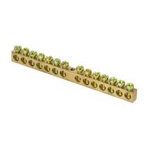 Изображение товара EKF PROxima Шина PEN "ноль-земля" (6х9мм) 14 отверстий латунь крепеж по центру.