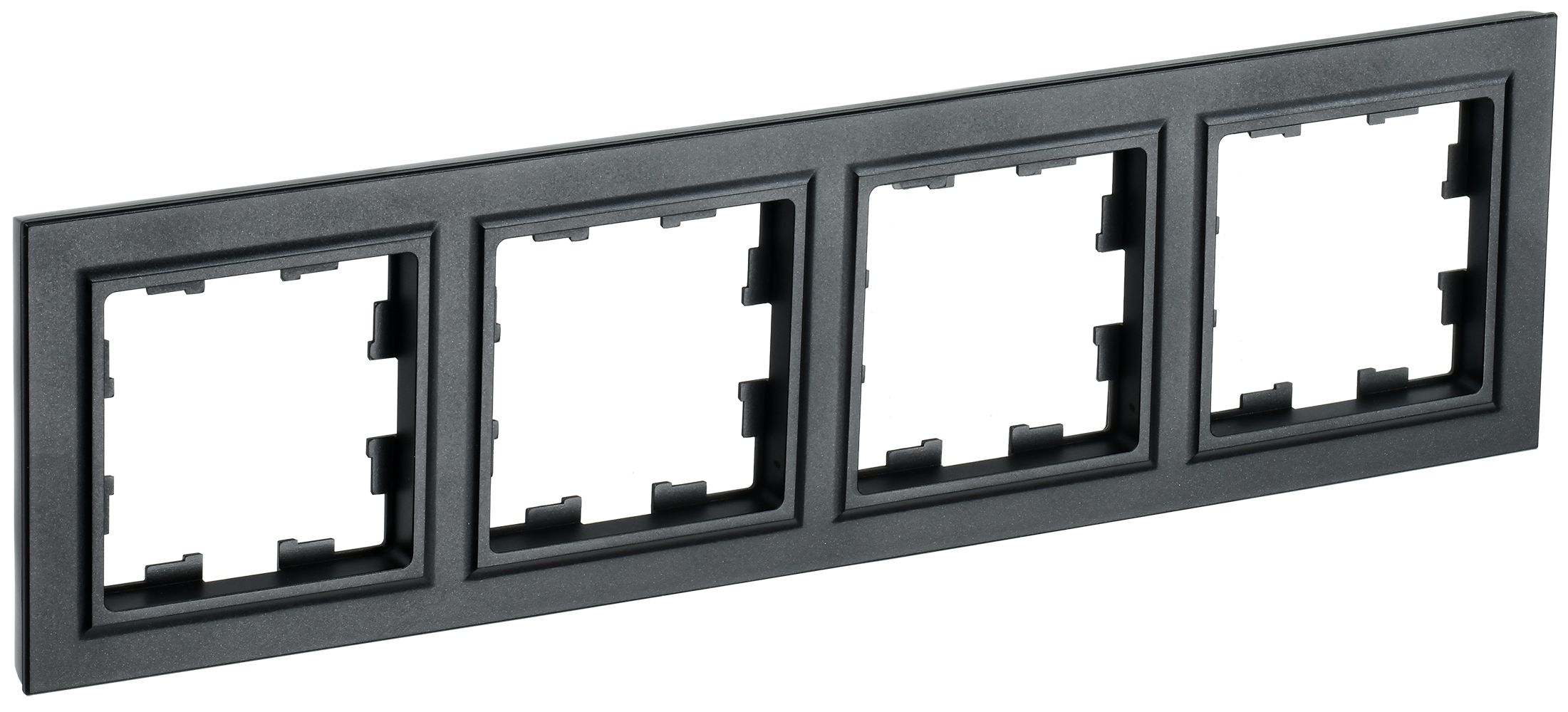 Изображение товара IEK BRITE BASE Черный Рамка 4-м РУ-4-БрЧ