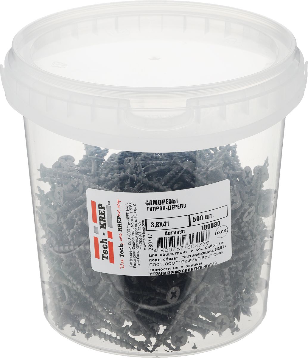 Изображение товара Tech-Krep Саморез ШСГД 3,8х41 (500 шт) - ведро 100080