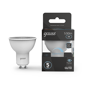 Изображение товара Gauss Лампа MR16 5W 530lm 4100K GU10 диммируемая LED