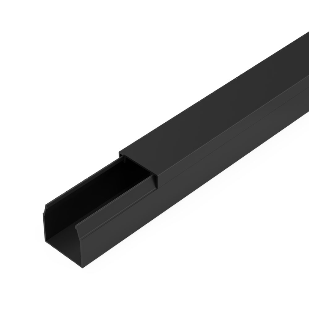 Изображение товара Промрукав  Кабель-канал черный 2-й замок в п/э 16х16 мм (84 м/уп)