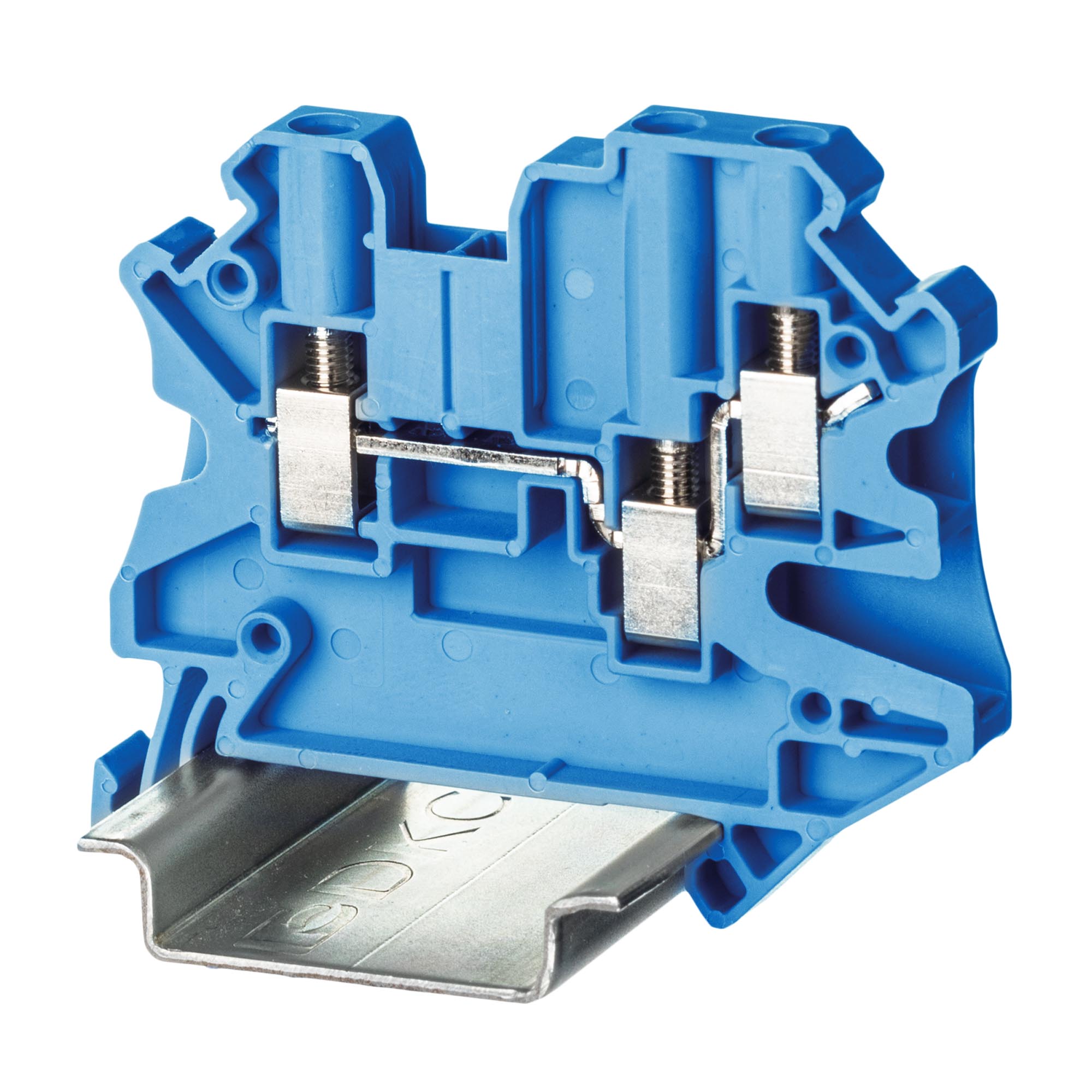 Изображение товара DKC Nuputuk Клемма проходная, винтовой зажим, 3 точки подключения, 4 кв.мм, синяя