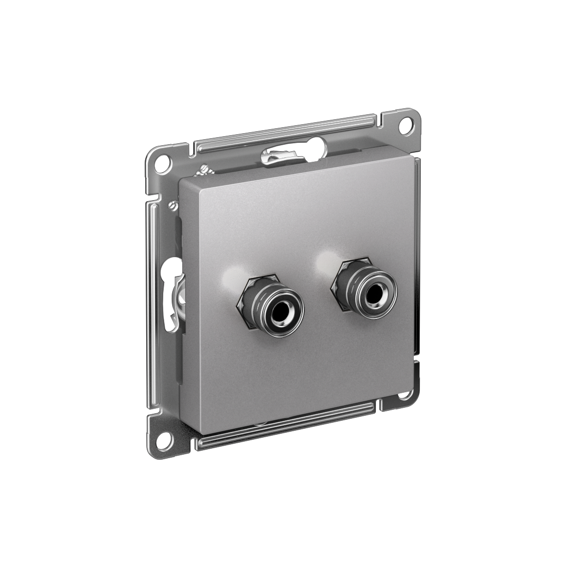 Изображение товара Systeme Electric AtlasDesign Алюминий Аудиорозетка двухместная