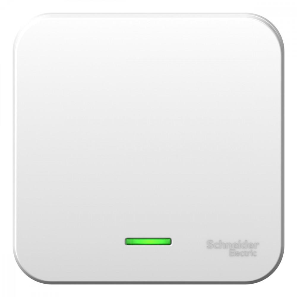 Изображение товара Blanca белый одноклавишный выключатель с подсветкой 6 А