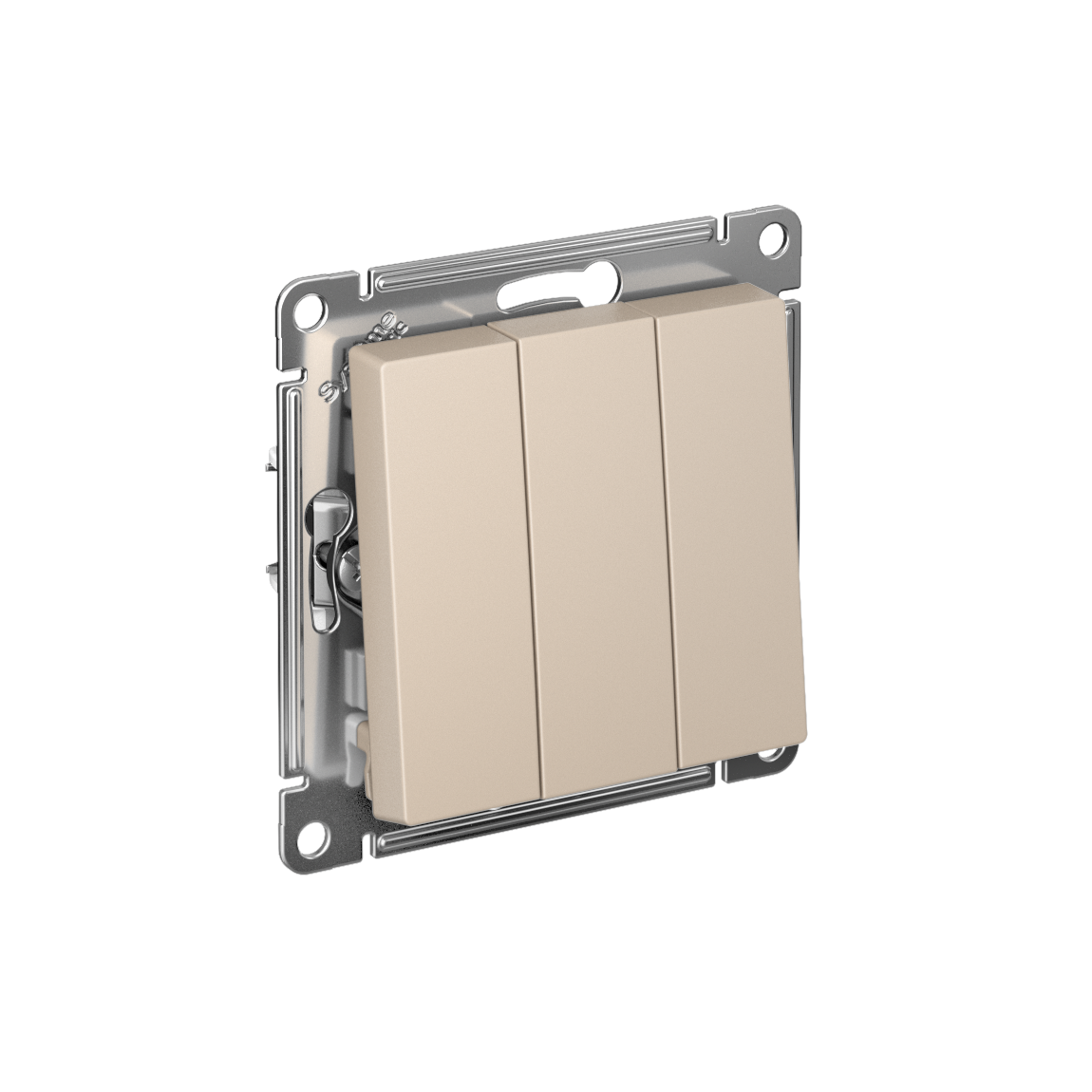 Изображение товара Выключатель Systeme Electric AtlasDesign 3-клавишный песочный 10А Изображение товара Выключатель Systeme Electric AtlasDesign 3-клавишный песочный 10А