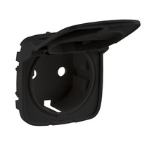 Изображение товара Legrand Valena ALLURE Антрацит Накладка розетки с/з с крышкой.